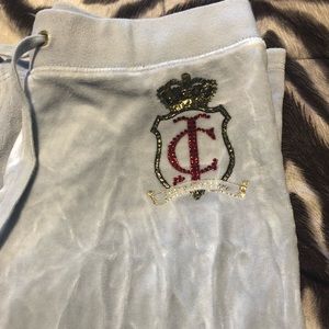 Juicy Couture Baby Blue Velour Track Pant